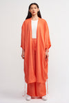 Orange String Detailed Loose Kimono-Y235015124