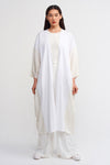 Off-White String Detailed Loose Kimono-Y235015124