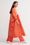 Orange String Detailed Loose Kimono-Y235015124
