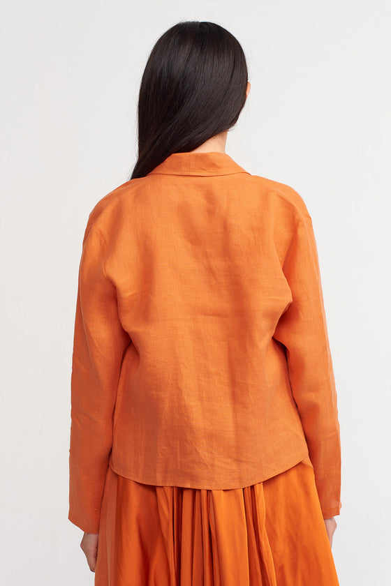 Amber Short Linen Jacket-Y235015128