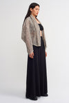 Nature Textured Fabric Short Kimono-Y235015130