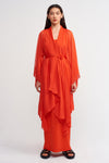 Orange Chiffon Kimono-Y235015133