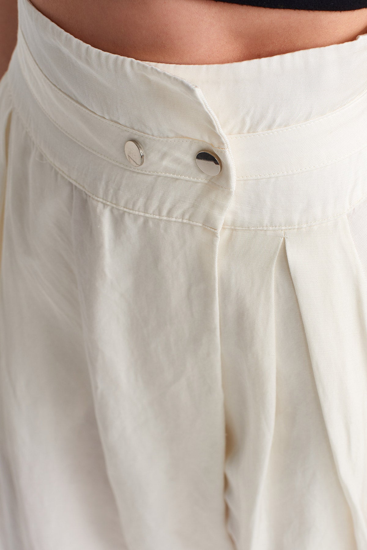 Ecru High-Waisted Stylish Harem Pants-Y243013022