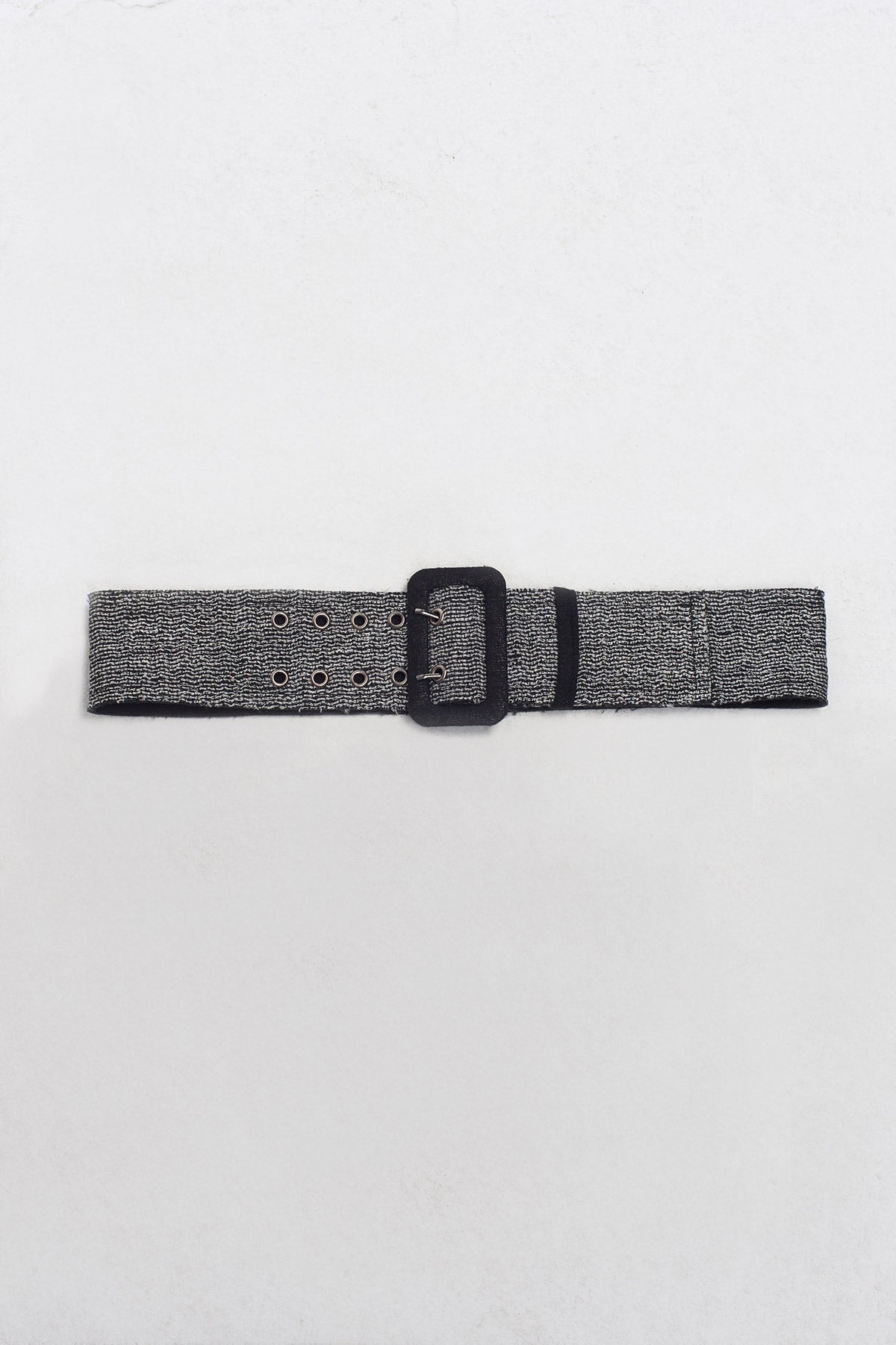 Grey Thick Linen Fabric Belt-Y248018004