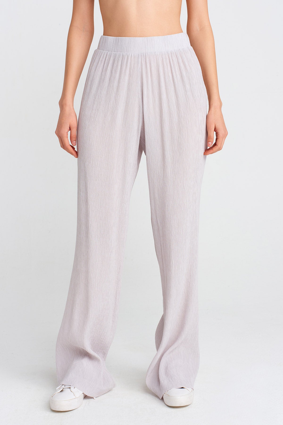 Ice Crinkle Fabric Trousers-Y253013063