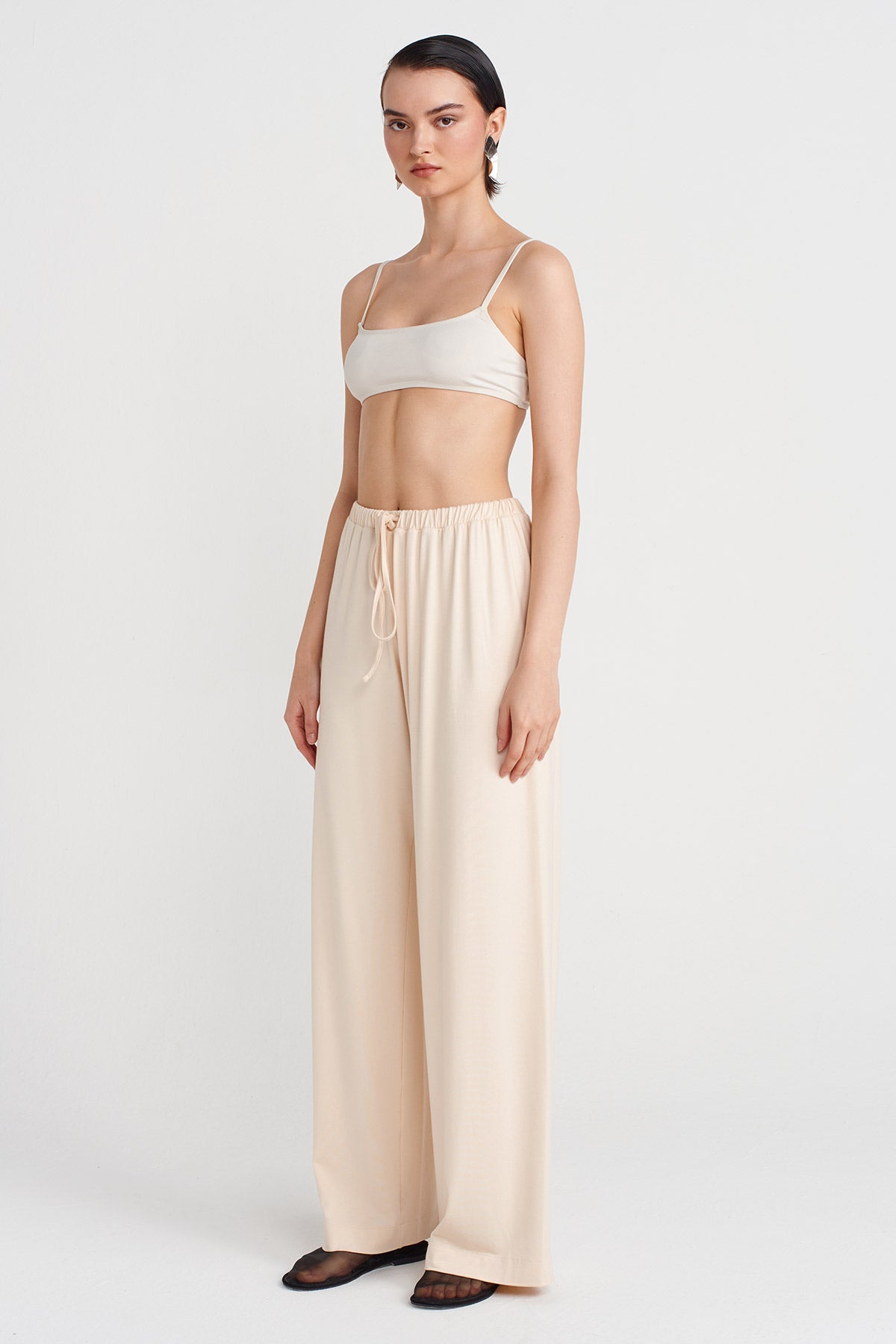 Nature Bamboo Wide-Leg Pants-Y253013110