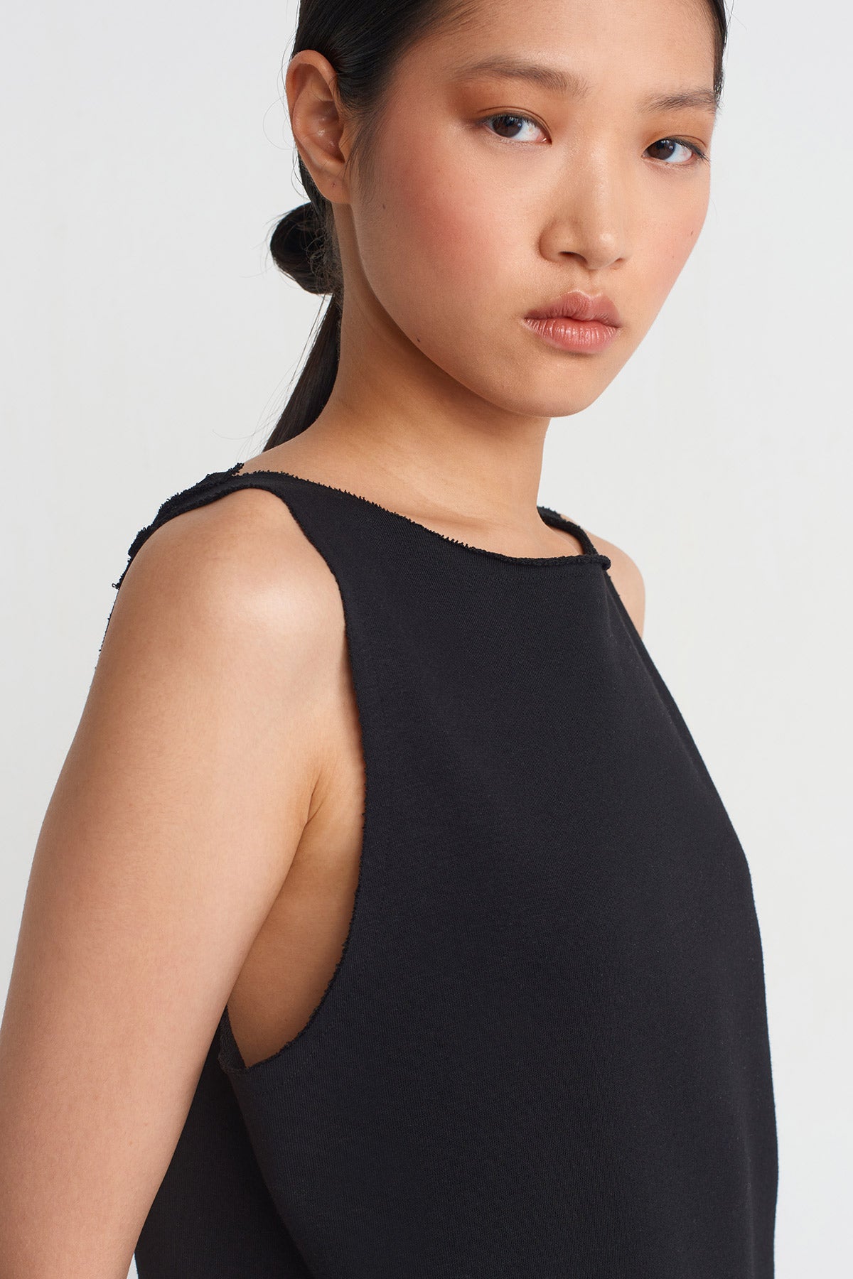 Black/Silver Circle Printed Dress-Y254014111