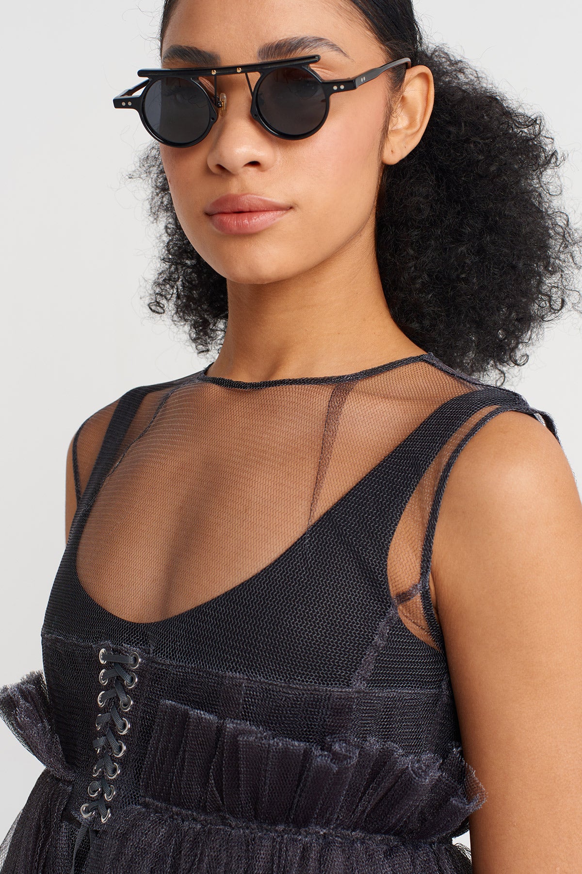 Black Fluffy Tulle Dress-Y254014168