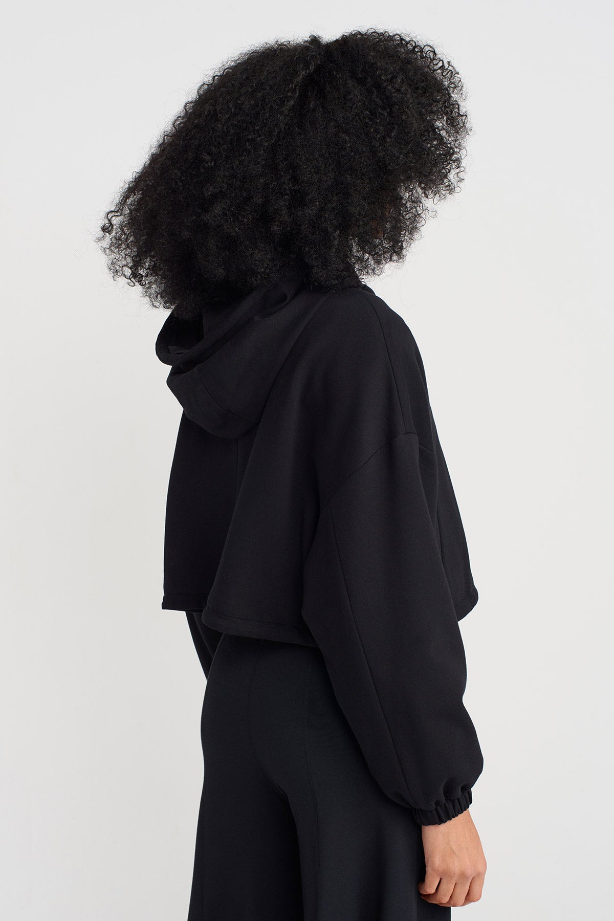 Black Hooded Bomber Jacket-Y255015096