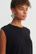 Black Basic Jersey Top-Y261011101