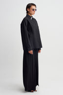 Black Embellished Collar Shirt-Y261011124