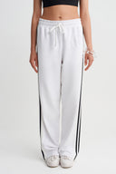 Off White Stripe Detailed Trousers-Y263013074