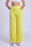 Yellow Jersey Pleated Trousers-Y263013084