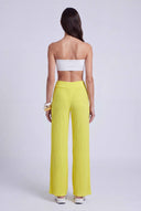 Yellow Jersey Pleated Trousers-Y263013084