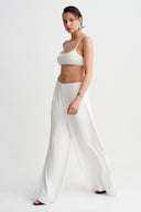 Off White Wide-Leg Trousers-Y263013095