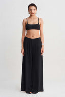 Black Wide-Leg Trousers-Y263013095
