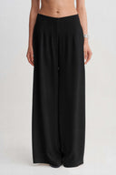 Black Wide-Leg Trousers-Y263013095