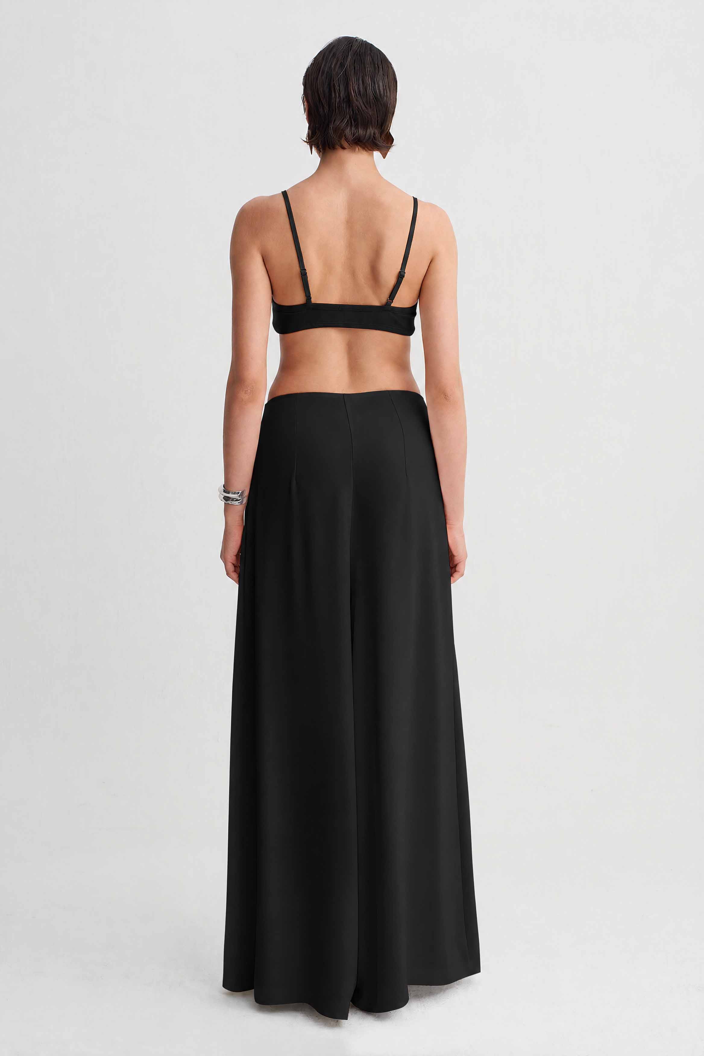 Black Wide-Leg Trousers-Y263013095