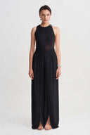 Black Slit Detail Trousers-Y263013096