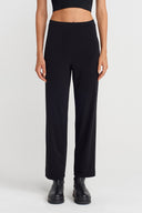Black Jersey Trousers with Pockets-Y263013114
