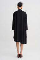 Black Poplin Shirt Dress-Y264014117