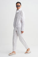 Off White Crinkled Poplin Jacket-Y265015099