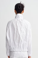Off White Crinkled Poplin Jacket-Y265015099