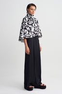 Black/White Sequin Embellished Cropped Jacket-Y265015100