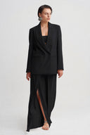 Black Shawl Collar Blazer-Y265015105