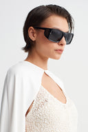 Off White Long Cape-Y265015107