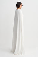 Off White Long Cape-Y265015107