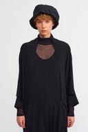 Black Fluid Jersey Cardigan-Y265015115