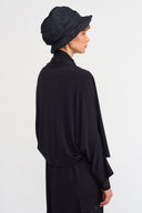 Black Fluid Jersey Cardigan-Y265015115