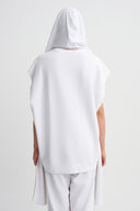 Off White Striped Edge Shawl-Y266016015