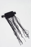 Black Fringed Belt Bag-Y268018032