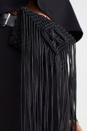Black Fringed Belt Bag-Y268018032