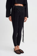 Black Fringed Belt Bag-Y268018032