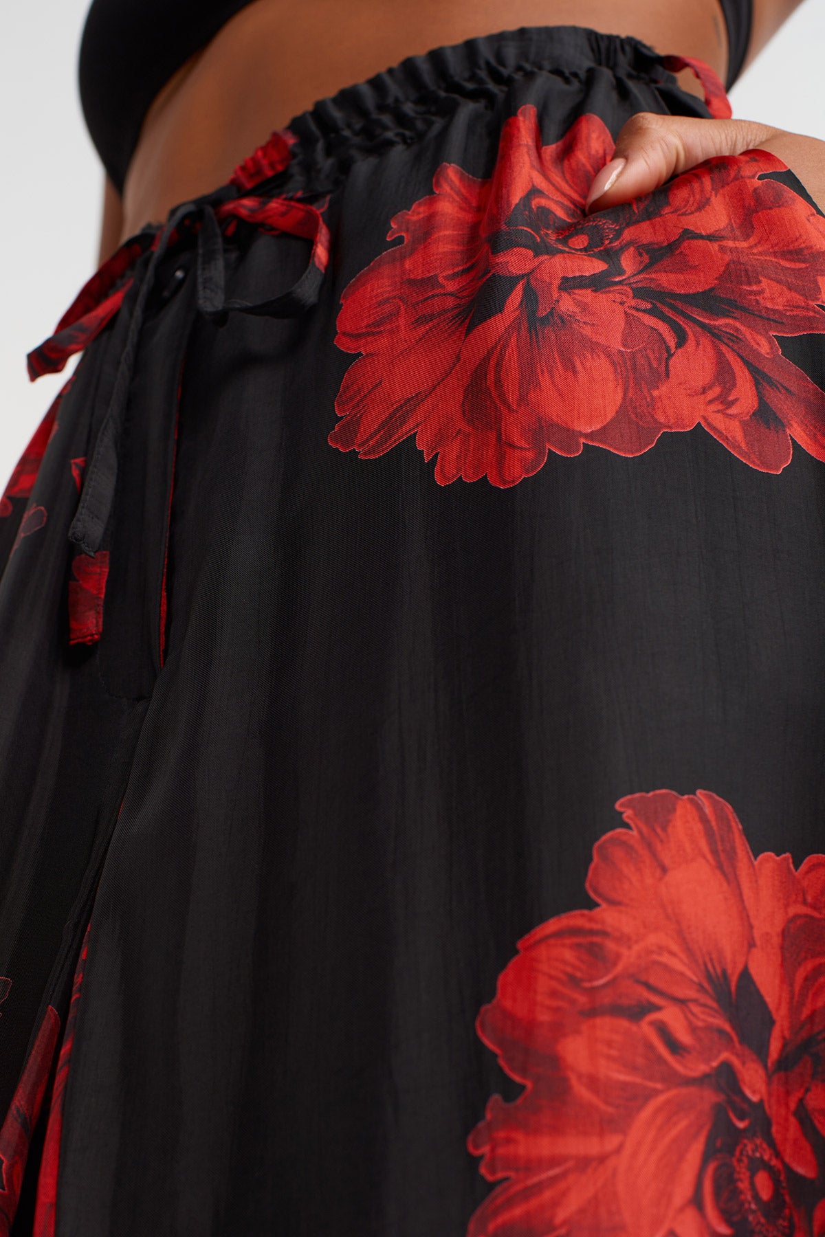 Floral Printed Harem Pants-Y263013014