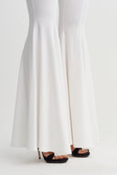 Off White High-Waist Flared Pants-Y263013029