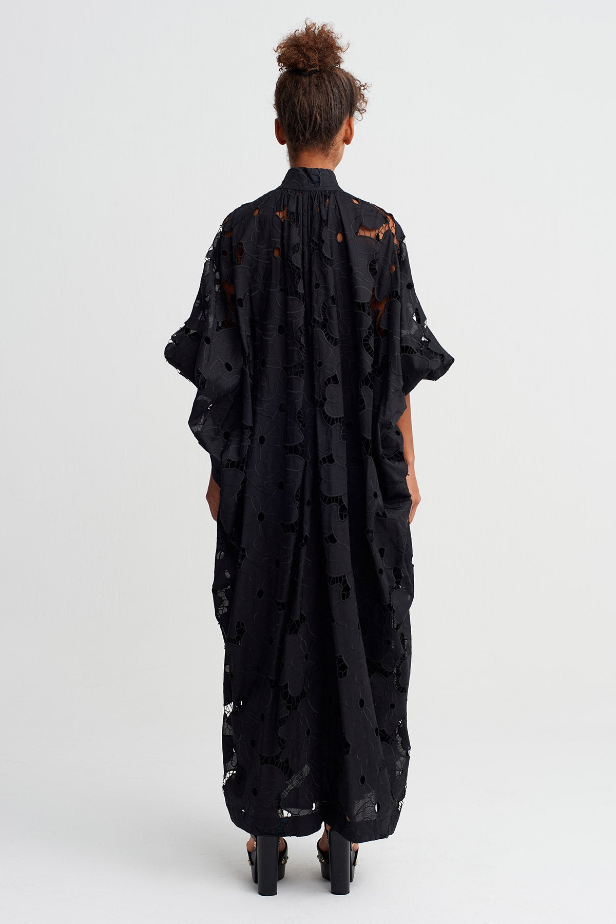 Black Floral Lace Dress-Y264014038