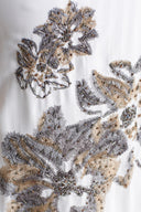 Off White Embroidered Strappy Maxi Dress-Y264014041