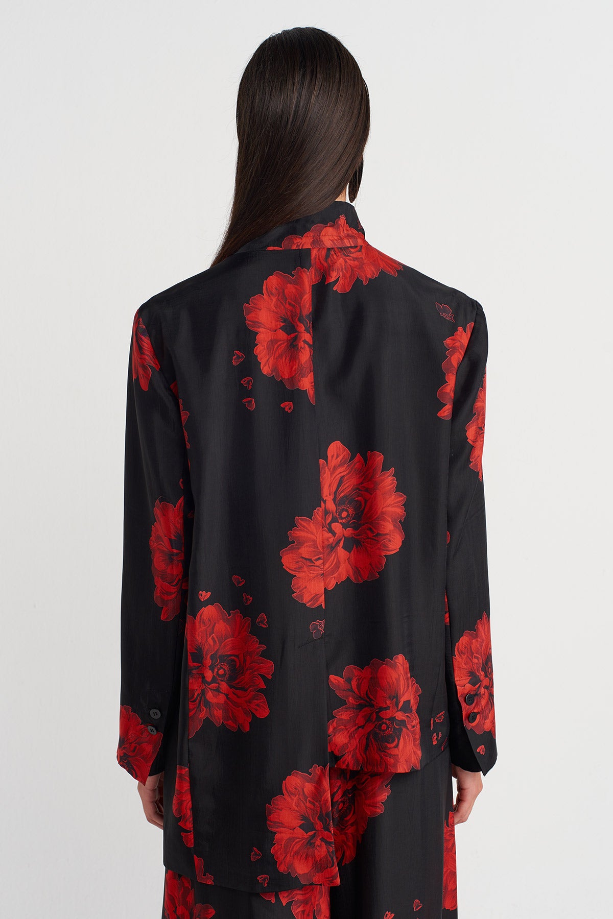 Asymmetric Floral Jacket-Y265015014