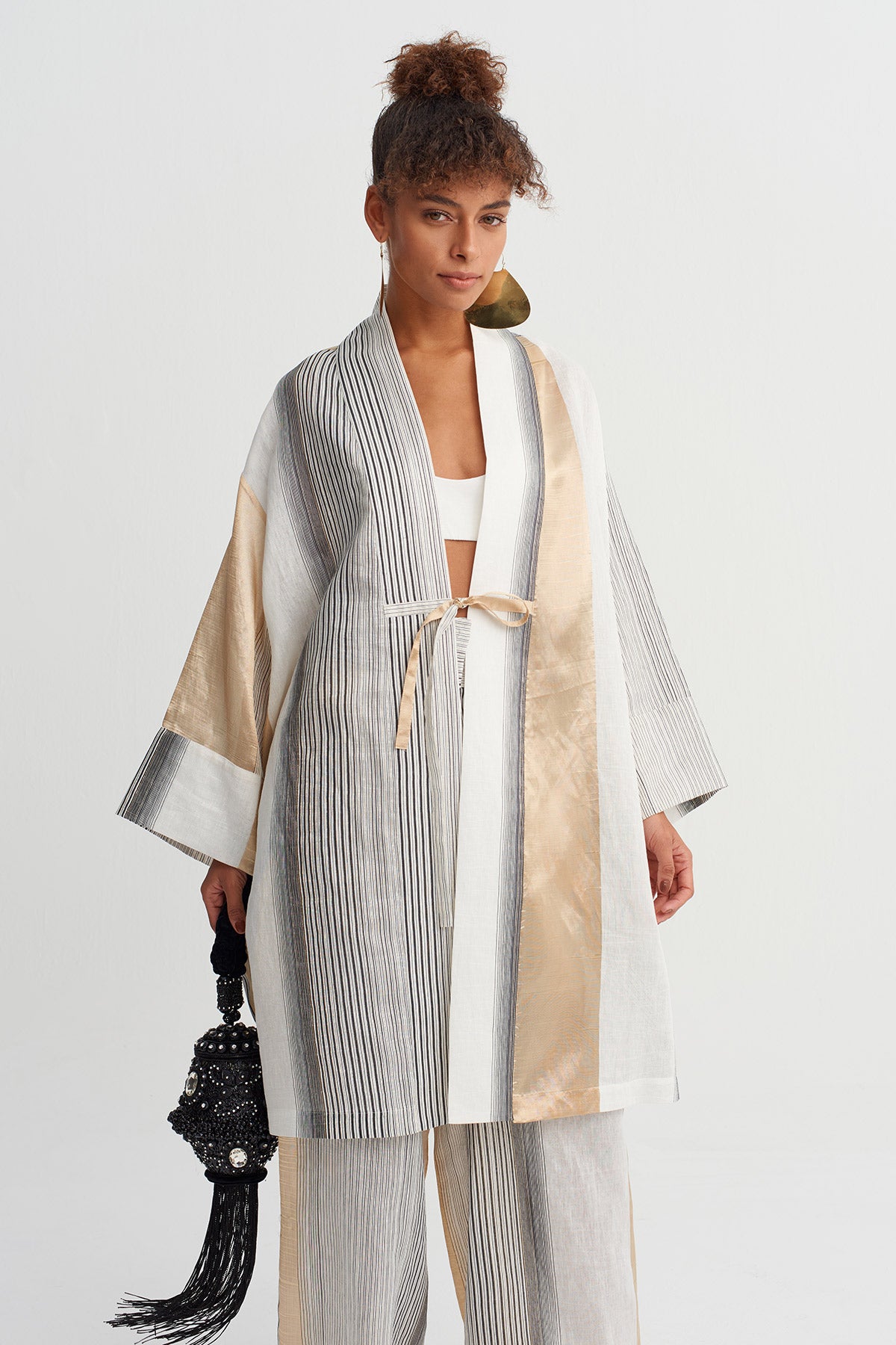 Striped Kimono-Y265015037