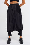 Black Fabric Block, Harem Pants-Y233013006