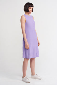  Lilac Sleeveless Knitwear Dress-Y234014158
