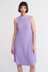 Lilac Sleeveless Knitwear Dress-Y234014158