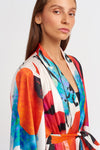 Printed Satin Kimono Jacket-Y235015020