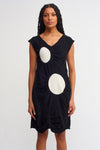 Black-Natur Circle Pattern Short Knitwear Dress-Y234014050
